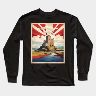 Scotland England Vintage Travel Tourism Poster Art Long Sleeve T-Shirt